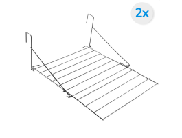 Set van 2 droogrekken - ophangbaar - 54x28x73 cm - zwart