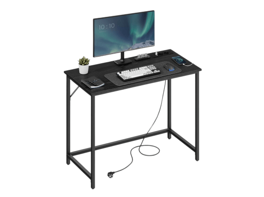 Bureau - game bureau met led - 50 x 100 x 76 - zwart - metaal